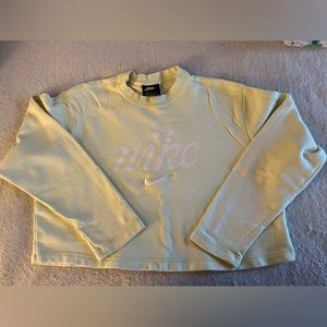 Nike never worn yellow cropped sweatshirt!